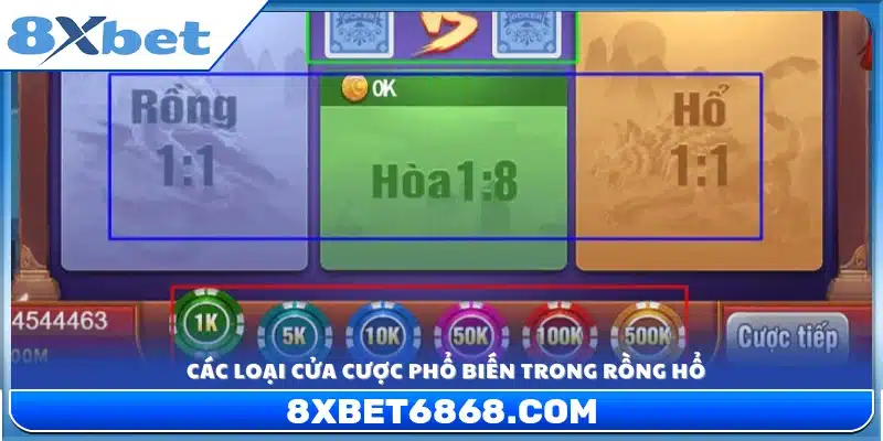 Những lựa chọn cược cơ bản trong Rồng Hổ